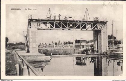 [-15%] BELGIQUE - Espierres - Le Barrage - animé - Vue générale - Seynaeve - Carte postale ancienne