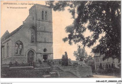 CAR-AAZP7-0541 - BELGIQUE - ESPIERRES - église après le bombardement