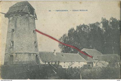 Tervuren :  vieux moulin --  wind molen ( geschreven 1908 met zegel )