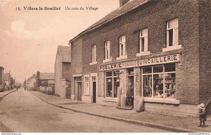 [-10%] BELGIQUE - Villers le Bouillet - Un coin du Village - Poêlerie - Quincaillerie - Carte Postale Ancienne