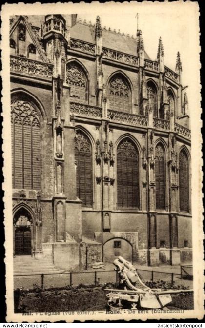 CPA Hal Brabant flamand Flandre, Église