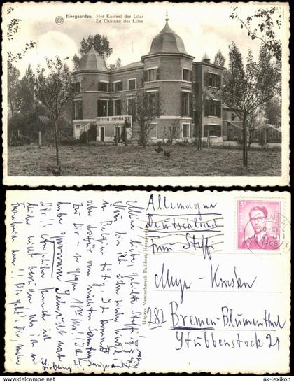 Postkaart Hoegaarden Le Château des Lilas 1966
