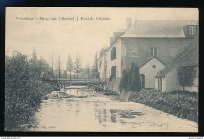 VORSSELAER    BRUG VAN 'T KASTEEL  PONT DU CHATEAU          2 SCANS