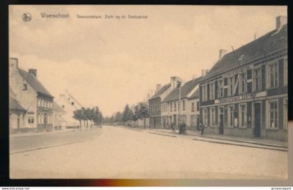 WAARSCHOOT    GEMEENTEHUIS.  ZICHT OP DE STATIESTRAAT