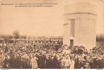 België - WAREGEM (W. Vl.) De Memorial Day op het Amerikaansch kerkhof