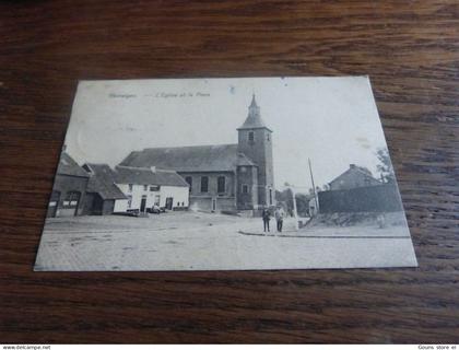 BC31-64 Cpa Eglise et la place  Wasseiges