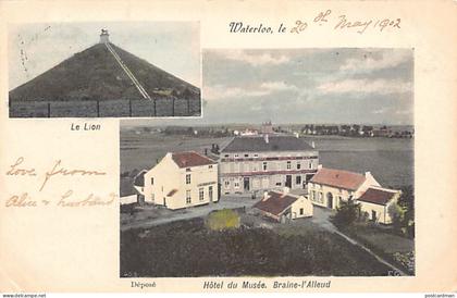 Belgique - WATERLOO (Br. W.) Hôtel du Musée (Braine l'Alleud) - Le Lion