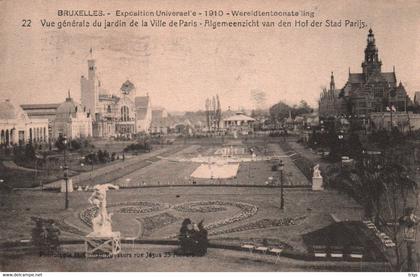 Brussel (Wereldtentoonstelling van 1910) - Algemeen Zicht van den Hof der Stad Parijs