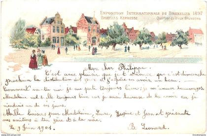 CPA Carte Postale Belgique Bruxelles Exposition de 1897 Bruxelles Kermesse Quartier vieux Bruxelles VM92324