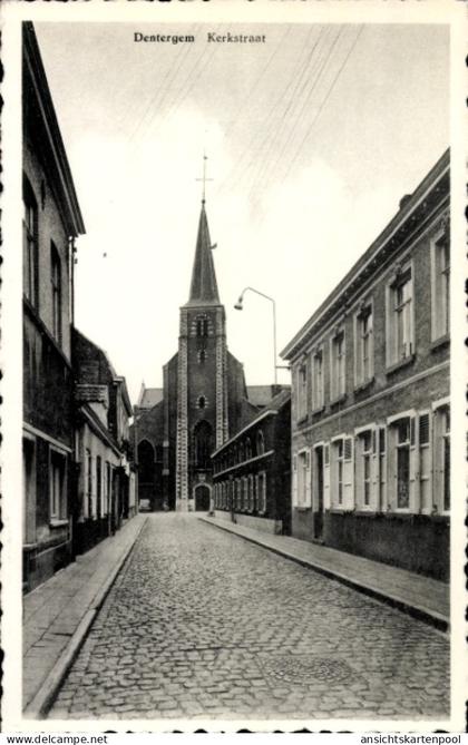 CPA Dentergem Denterghem Westflandern, Kirchstraße
