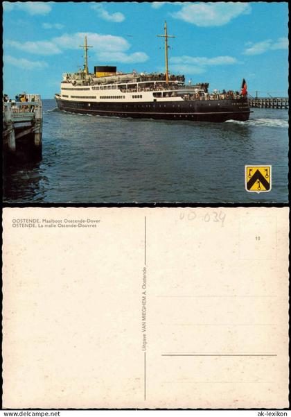 Ostende Oostende OOSTENDE Hafen-Ausfahrt Maalboot Oostende-Dover 1965