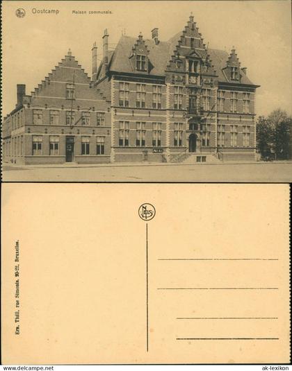Postkaart Oostkamp Oostkamp Ortsansicht Oostcamp Maison communale 1910