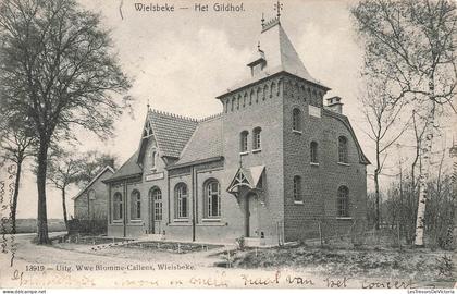 [-40%] BELGIQUE - Wielsbeke - Het Gildhof - cour - porte - bâtiment - Uitg Wwe Blomme Callens - 1912 - Carte postale anc