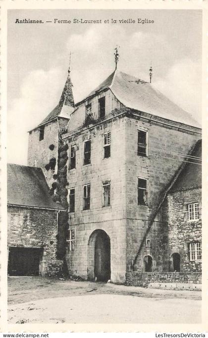 [-15%] BELGIQUE - Anthisnes - Ferme St Laurent et la Vieille Eglise - Carte postale Ancienne