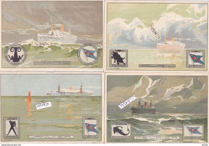 Anvers * Compagnie Belge Maritime du Congo -COMPLEET 12 CARDS - all months  PERFECT CONDITION   - signé L. Noroy