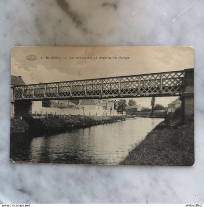 Blaton (Bernissart) La Passerelle et Chemin du Halage 19?? Censuur stempel