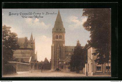 AK Beverloo, Bourg-Leopold-Camp de Beverloo, vue sur l`Eglise