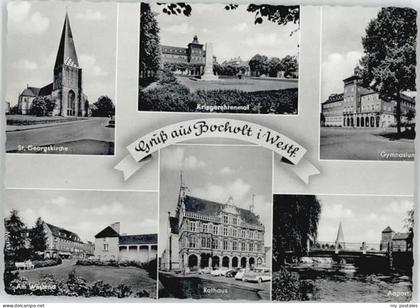 Bocholt Westfalen Bocholt St Georgskirche Kriegerehrenmal Rathaus Gymnasium Rath