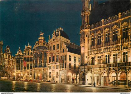 Belgium Bruxelles Town Hall nocturnal view