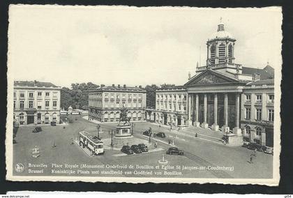 Bruxelles - Place Royale (Monument Godefroid de Bouillon et Eglise St Jacques-sur-Coudenberg)  mbl71
