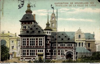 CPA Brüssel Brüssel, Ausstellung 1910, Pavillon der Stadt Lüttich