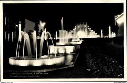 CPA Bruxelles Brüssel, Exposition 1935, Allee du Centenaire Eeuwfeestlaan, bei Nacht