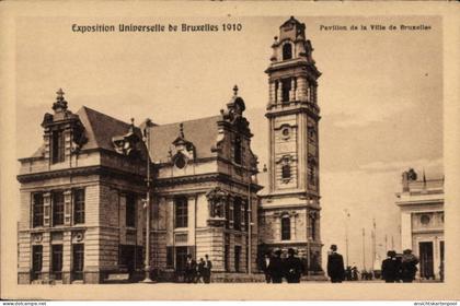 CPA Bruxelles Brüssel, Weltausstellung 1910, Pavillon der Stadt Brüssel