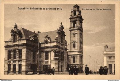 CPA Bruxelles Brüssel, Weltausstellung 1910, Pavillon der Stadt Brüssel