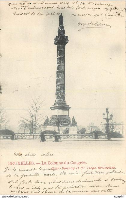 CPA Bruxelles la colonne du Congres