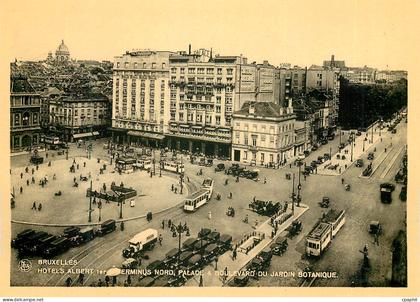 CPM Bruxelles Hotel Albert Terminus Nord Tramway