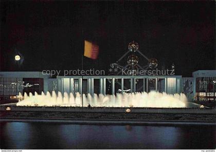 Exposition Bruxelles 1958 Plats und Pforte von Belgien bei Nacht