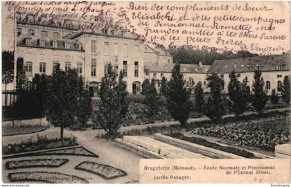 CPA Carte Postale Belgique Brugelette Ecole Normale et Pensionnat de l'enfant Jésus Jardin Potager    VM99297