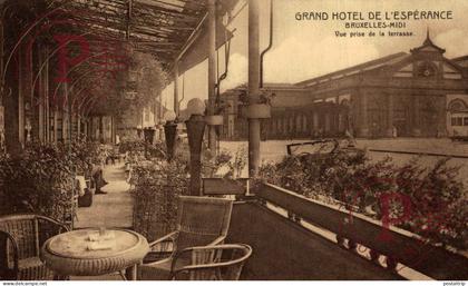 BELGICA. Belgien / Belgium. Bruxelles. Grand Hôtel de l'Espérance Vue prise de la Terrasse