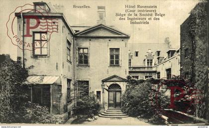 TRES RARE  bruxelles hotel ravenstein COUR INTERIEURE SIEGE DE LA SOCIETE BELGE DES INGENIEUR BRUSSEL BRUXELLES belgique