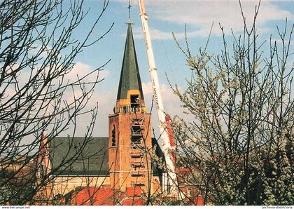 BELGIQUE - Colfontaine - Eglise Notre Dame - Clocher - Remise en place - Grue - Jean Boutique - animé - Carte postale