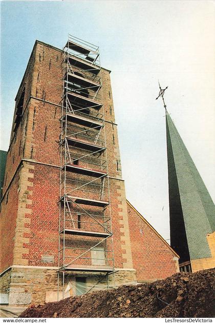 BELGIQUE - Colfontaine - Eglise Notre Dame - Clocher - Rénovation - Flèche - Croix - Tour - Carte postale