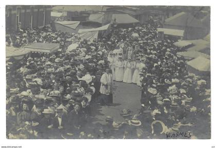 Wasmes  Colfontaine  CARTE PHOTO  La procession de la "Pucelette"