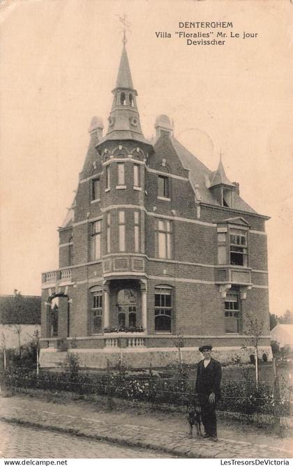 [-20%] BELGIQUE - Denterghem - Villa Floralies - Mr Le jour - Devisscher - Bâtiment - Ed Beels - Animé - Carte postale a