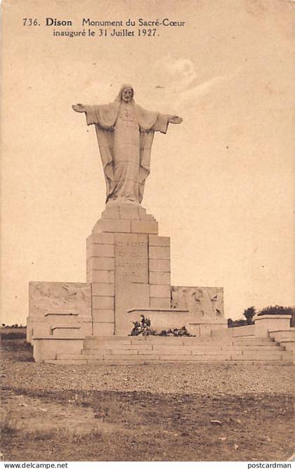 Belgique - DISON (Liège) Monument du Sacré-Coeur inauguré le 31 juillet 1927