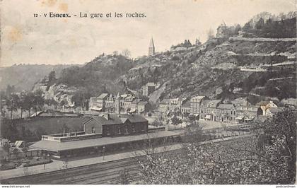 Belgique - ESNEUX (Liège) La gare et les roches