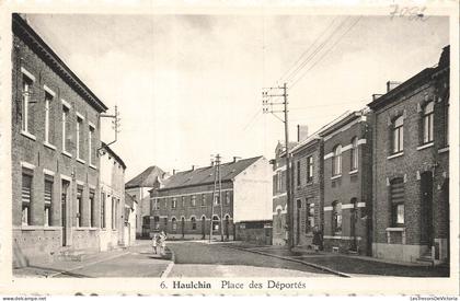 BELGIQUE - Haulchin - Place des Déportés - Rue - Enfant - Habitation - animé - Carte postale ancienne
