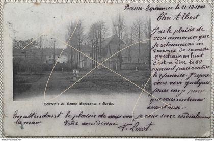 Vellereille-les-Brayeux Souvenirs de Bonne Espérance Sortie CP postée en 1900