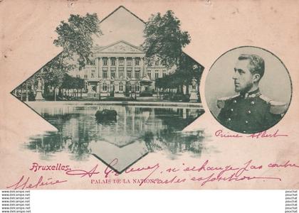 E3- BRUXELLES - PALAIS DE LA NATION - EN MEDAILLON LE PRINCE ALBERT - EN 1 901 - 2 SCANS