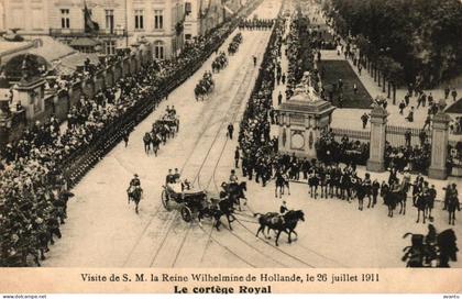BRUXELLES / VISITE DE LA REINE WILHELMINA EN 1911