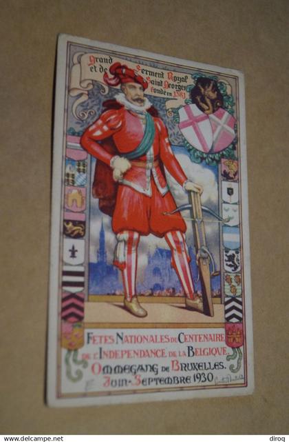 RARE,Buxelles,1930,Fêtes Nationales, ancienne pour collection