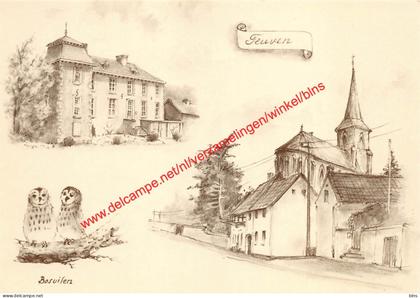 Teuven met de Sint-Pieterskerk en het kasteel De Hoof - Voeren