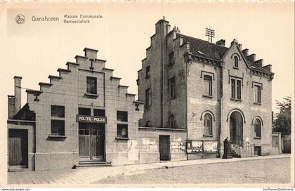 BELGIQUE - Ganshoren - Maison Communale - Politie Police - Architecture - Pavée - Nels - Carte postale ancienne