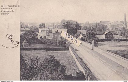 GEMBLOUX  :     ecrit 1909          panorama chaussée de Namur