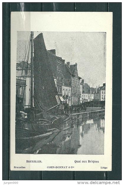 BRUXELLES: Quai Aux Briques, niet gelopen postkaart (GA17975)