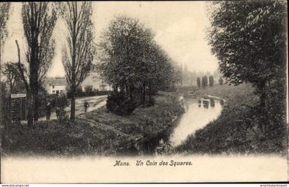 CPA Mons Wallonia Hennegau, Eine Ecke der Plätze